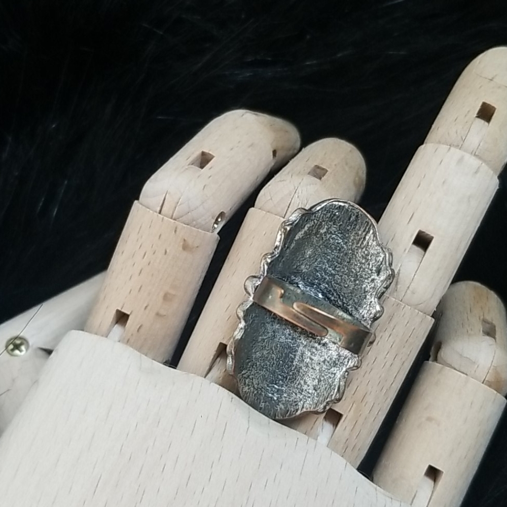 Silver Onyx Statement Ring - image 4